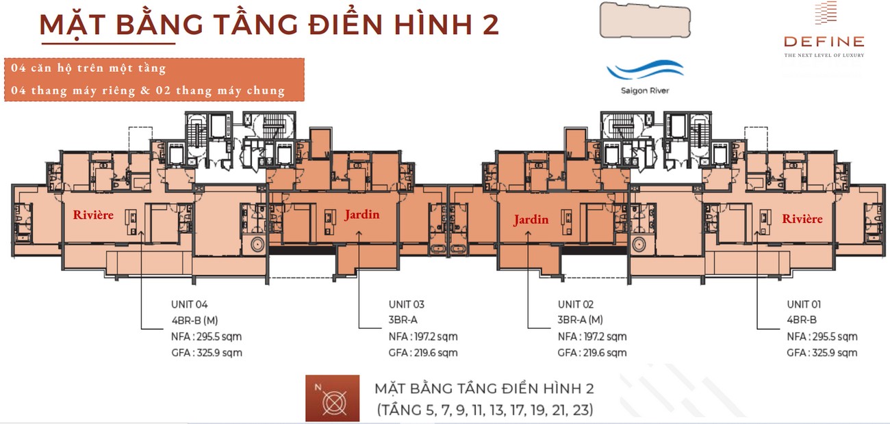 Mặt bằng dự án căn hộ Define