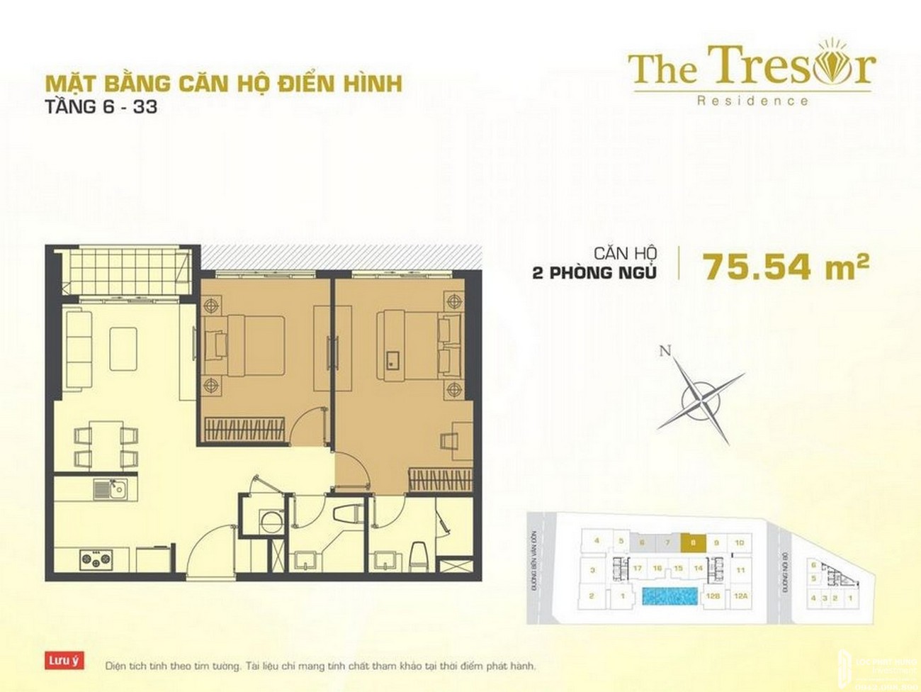 Thiết kế dự án căn hộ chung cư The Tresor Quận 4 Đường Bến Vân Đồn chủ đầu tư Novaland