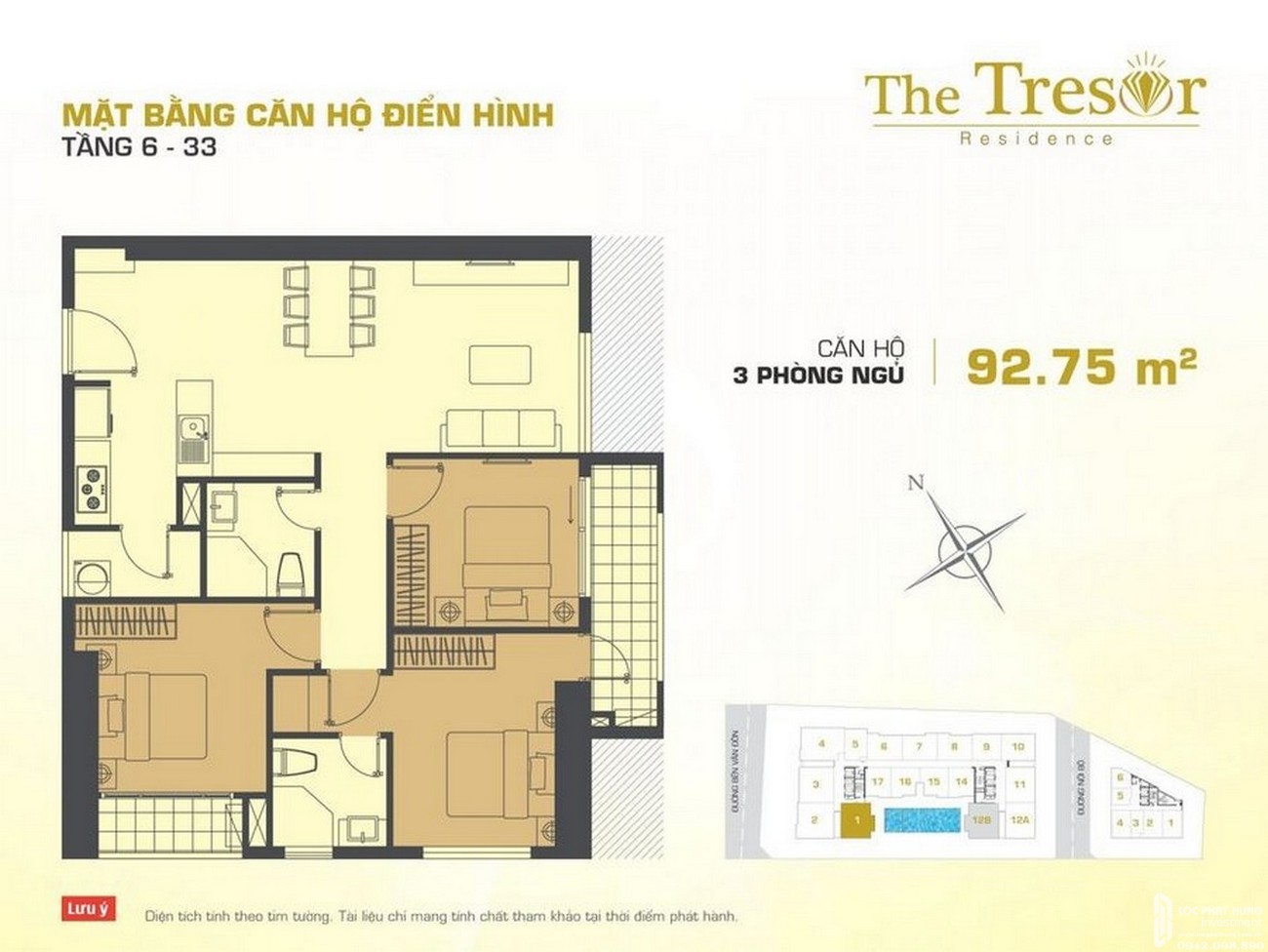 Thiết kế dự án căn hộ chung cư The Tresor Quận 4 Đường Bến Vân Đồn chủ đầu tư Novaland