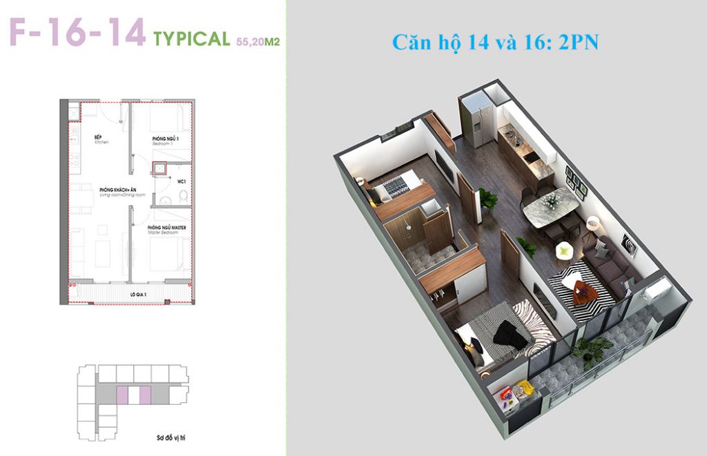 Thiết kế căn hộ 14 và 16 An Bình Plaza 