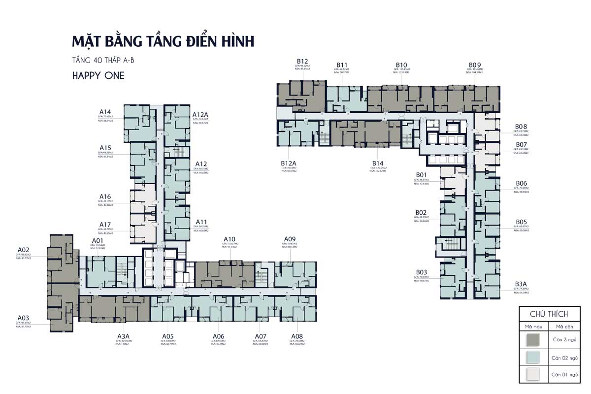 mat bang tang 40 thap A B Happy One Central - DỰ ÁN CĂN HỘ HAPPY ONE CENTRAL BÌNH DƯƠNG