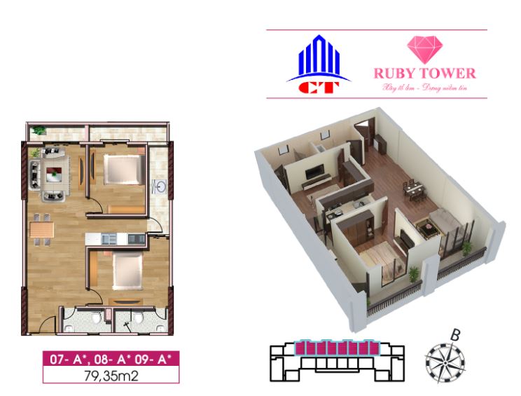 Mat-bang-2PN-79.35m Ruby Thanh Hoa