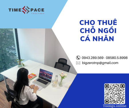 Cho thuê chỗ ngồi cá nhân giá rẻ tại quận Thanh Xuân Hà Nội