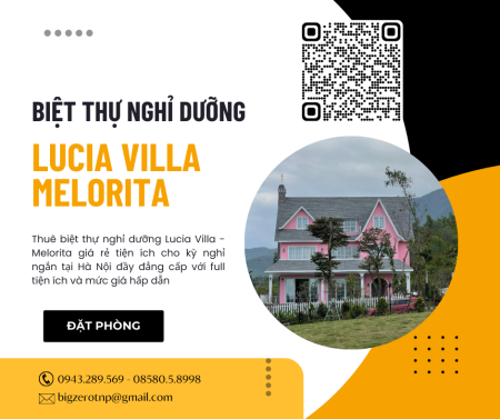 Thuê biệt thự nghỉ dưỡng Lucia Villa - Melorita giá rẻ tiện ích